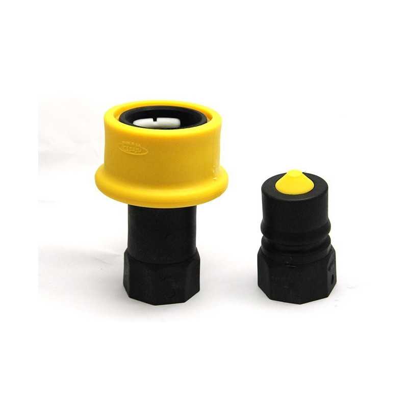 Quick connect couplers male female DRY SHUT with 1'' BSP female thread