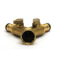 Raccord Y en laiton double sortie male raccord rapide