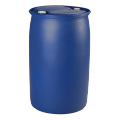 Was 220 liters blue with bungs and handle