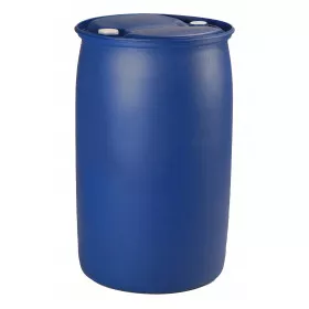 Was 220 liters blue with bungs and handle