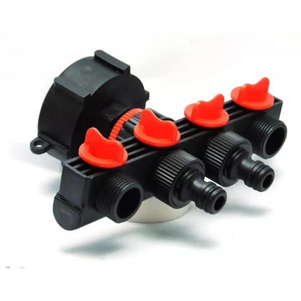 S60x6 female connector - 4-way watering outlet