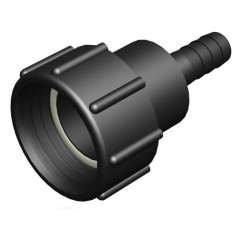 Connettore femmina S60x6 - dritto 19 millimetri scanalato maschio