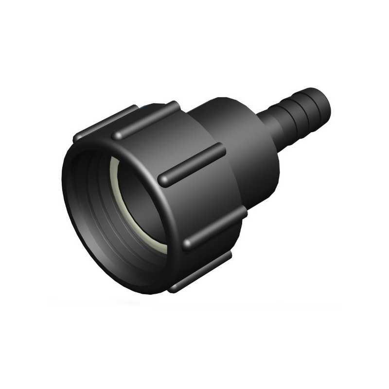 Kupplung weiblich S60x6 - männlich geriffelt gerade 19mm Kupplung weiblich S60x6 - männlich geriffelt gerade 19mm
