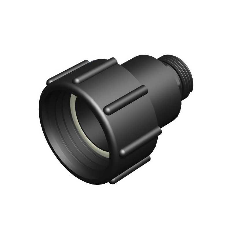 Raccordo femmina 2'' S60x6 con dado girevole - maschio 1'' passo gas Raccordo femmina 2'' S60x6 con dado girevole - maschio 1'' passo gas