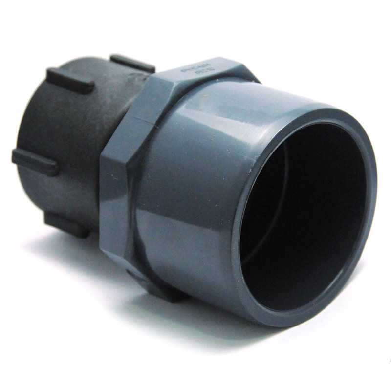 S60x6 Anschluss weiblich - PVC weiblich 75/90 S60x6 Anschluss weiblich - PVC weiblich 75/90