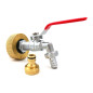 Raccordo femmina S60x6 ottone - rubinetto ottone cromato 3/4 pollice con raccordo rapido ottone