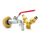 Raccordo femmina S60x6 ottone - rubinetto ottone cromato 3/4 pollice con raccordo doppia uscita ottone Raccordo femmina S60x6 ottone - rubinetto ottone cromato 3/4 pollice con raccordo doppia uscita ottone