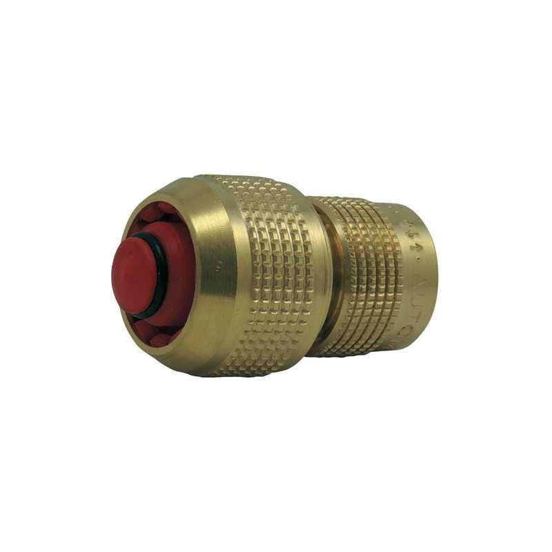 Quick-connect 3-ball aquastop brass fitting