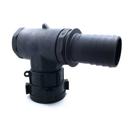 Tuerca Mujer S60x6 conector giratorio con codo de 90 ° y la salida masculina S60x6