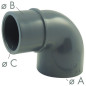Coude 90° M/F ou coude réduit 90° F/F à coller Coude 90° M/F ou coude réduit 90° F/F à coller