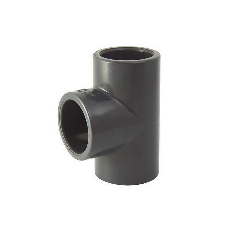 T&eacute; uguale 90&deg; F/F/F in PVC da incollare
