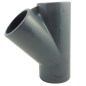 Equal Tee 45° F / F / F PVC Solvent Weld Equal Tee 45° F / F / F PVC Solvent Weld