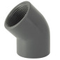 Gomito a vite PVC-U a 45° PN16: La connessione filettata femmina-femmina Gomito a vite PVC-U a 45° PN16: La connessione filettata femmina-femmina