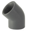 Codo 45a hembra / hembra para atornillar en PVC