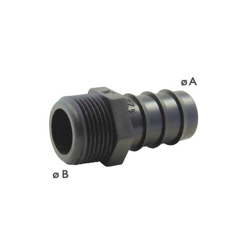 Innesto maschio scanalato 16mm x 3/4'' Innesto maschio scanalato 16mm x 3/4''
