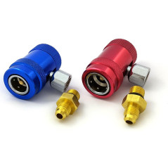 High and low pressure HFO 1234yf fittings set