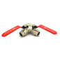 Rubinetto a sfera Y in ottone cromato femmina 1''x3/4x3/4 Rubinetto a sfera Y in ottone cromato femmina 1''x3/4x3/4