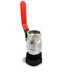 Raccord S60x6 - vanne à boisseau sphérique en laiton chromé sortie femelle 3/4 pouce