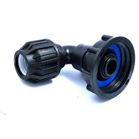 S60x6 fitting with 25mm angled outlet