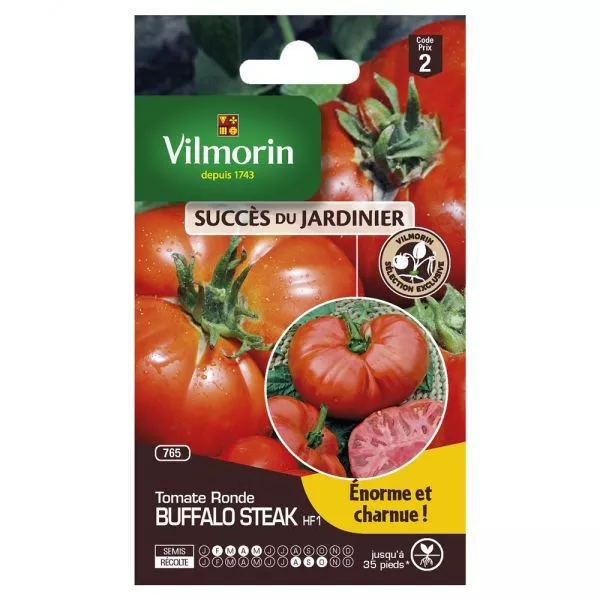 Tomate bolsa de semillas de Filete de Búfalo HF1 Vilmorin