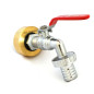 Raccordo femmina S60x6 ottone - rubinetto ottone uscita 1''1/4 zigrinata 25mm