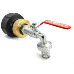 S75x6 fitting - brass 1 "1/4 - 25 mm outlet valve for IBC IBC