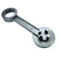 Multi-function nylon clamp key for cans and drums