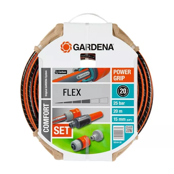 Comfort manguera 15 mm FLEX 20ml - con el conjunto de conexión GARDENA