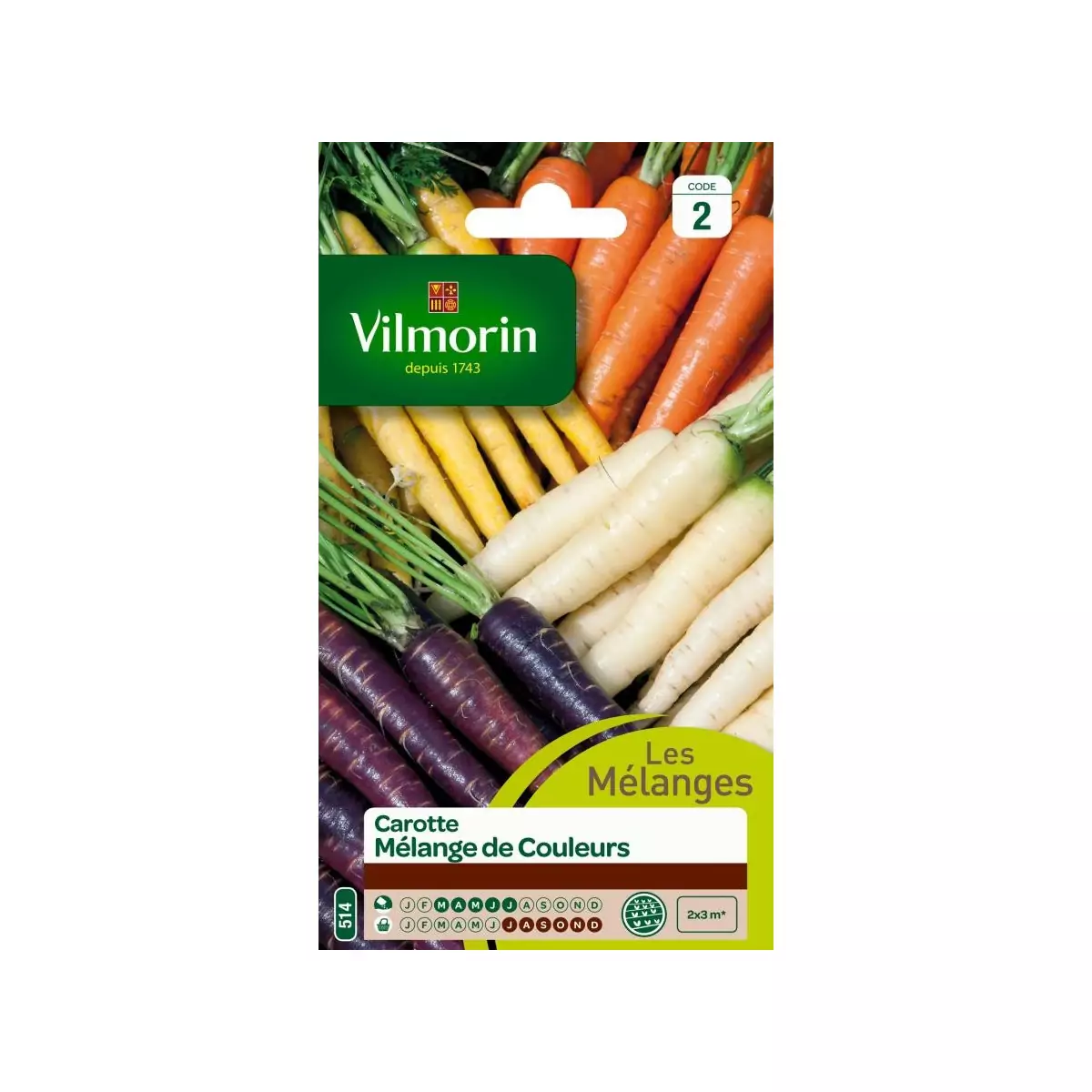 Sachet seeds Carrots color mix