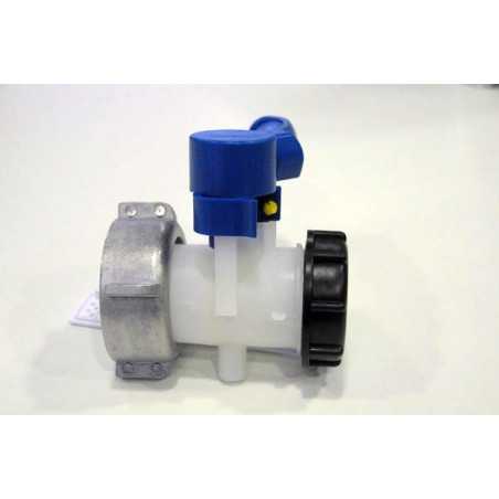 Valvola a farfalla 2 pollici con dado da 70mm per cisterna ibc 1000 litri