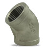 45-degree female/female elbow in stainless steel 316