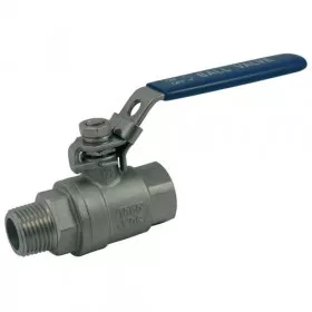 Ball valve 2 pieces - 316 stainless steel body - male female