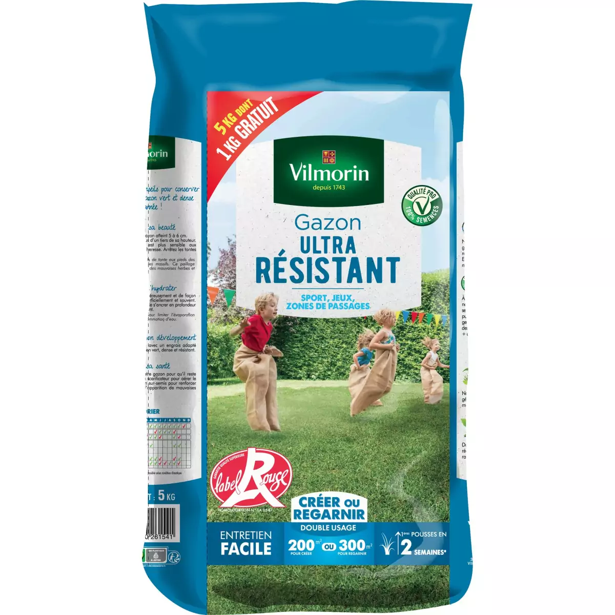 Ultra-resistant 5kgs grass including 1kg free