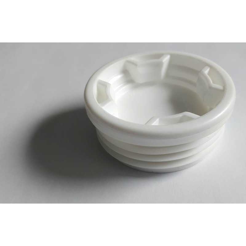 Tapón macho blanco para bidón con rosca S56x4 Tapón macho blanco para bidón con rosca S56x4