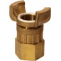 Half symmetrical fitting Guillemin, firefighter, female threaded socket lock in copper alloys