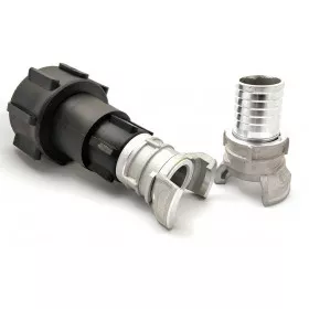 S60x6 connector - symmetrical Guillemin with DN25 latch and half connector with 30mm corrugated socket