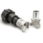 Raccordo S60x6 - simmetrico Guillemin con blocco DN25 e mezzo raccordo con bocchettone zigrinato 30mm Raccordo S60x6 - simmetrico Guillemin con blocco DN25 e mezzo raccordo con bocchettone zigrinato 30mm
