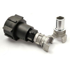 Raccord S60x6 - symétrique Guillemin à verrou DN20 et demi raccord avec douille annelée 25mm