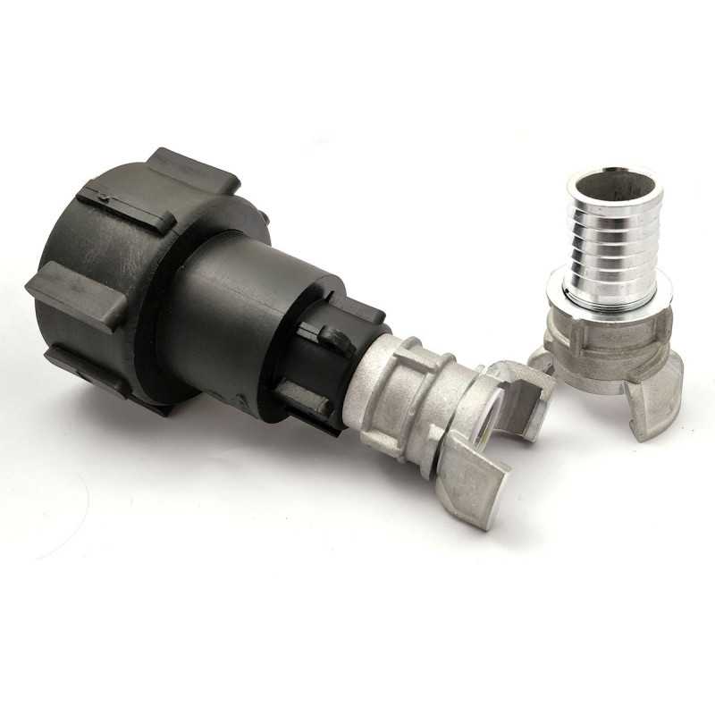 Raccordo S60x6 - simmetrico Guillemin con blocco DN20 e mezzo raccordo con boccola scanalata 25mm Raccordo S60x6 - simmetrico Guillemin con blocco DN20 e mezzo raccordo con boccola scanalata 25mm