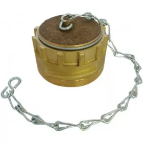 Symmetrical Guillemin stopper with lock and chain in copper alloys