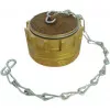 Symmetrical Guillemin stopper with lock and chain in copper alloys