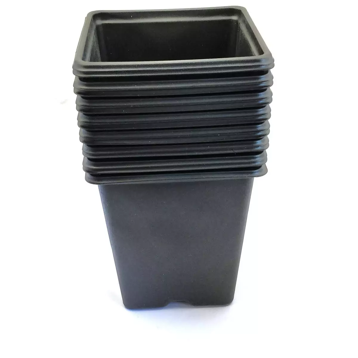  Cubo de plástico negro de 2 galones - OD superior 9.60,  diámetro exterior inferior 8.14, Hgt. 9.50. (6 cubetas) : Industrial y  Científico