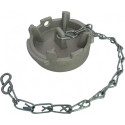 Tapón plano simétrico Guillemin, bombero, tipo de riego bloqueable, con cadena, acero inoxidable