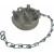 Guillemin symmetrical flat plug, firefighter, type of lockable irrigation, with chain, stainless steel