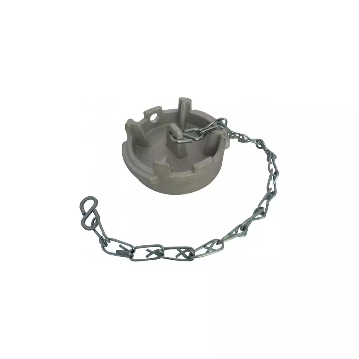 Guillemin symmetrical flat cap, padlockable irrigation type, with chain, in stainless steel