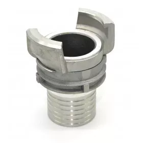 Half symmetrical Guillemin connector with corrugated socket - aluminum