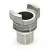 Half symmetrical Guillemin connector with corrugated socket - aluminum