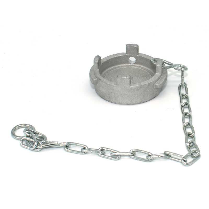 Lockable Symmetrical Guillemin Cap, Firefighter, Flat Irrigation Type with Chain