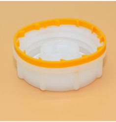 Female cap S60x6 (din61) with 3/4 inch tapping and tamper evident ring