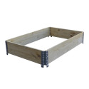 Natural Wood Raised Bed 1200 x 800 mm - 185 L, Tool-Free Assembly